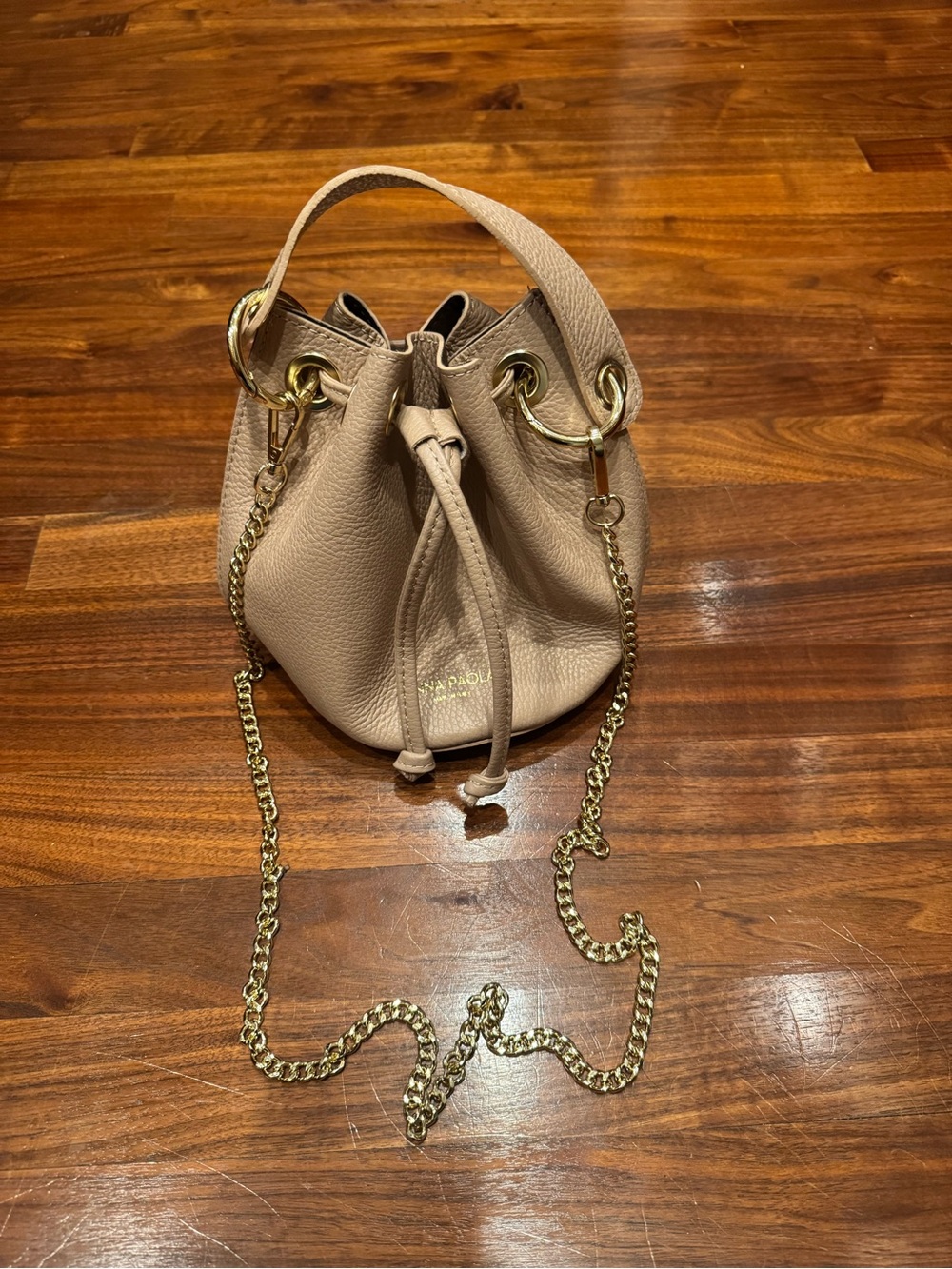 Anna Paola Leather Bucket Bag